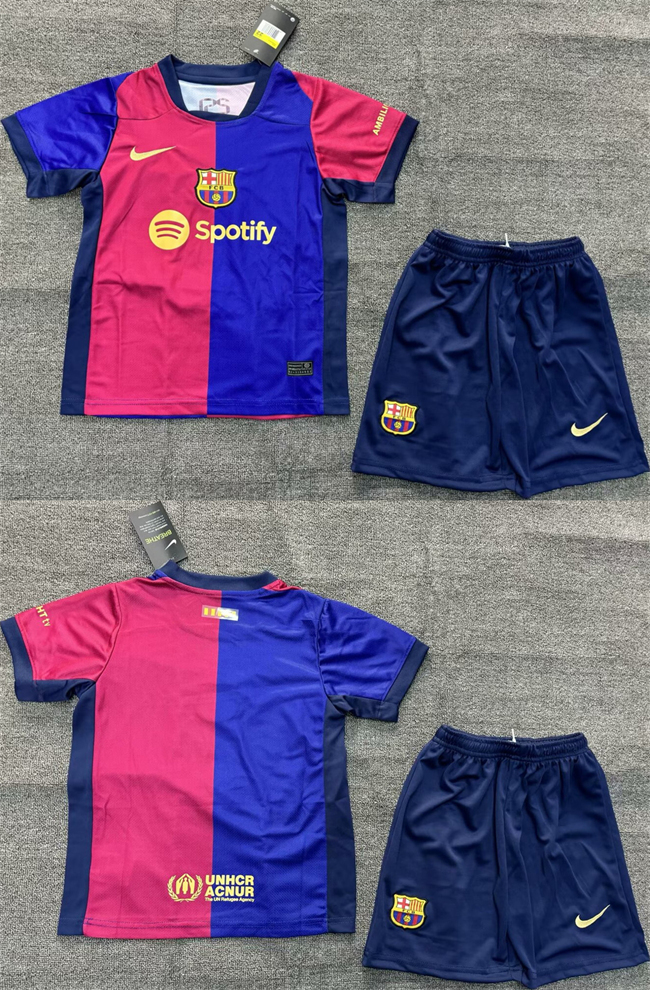 Youth Barcelona Custom Red/Royal Soccer Jersey Suit